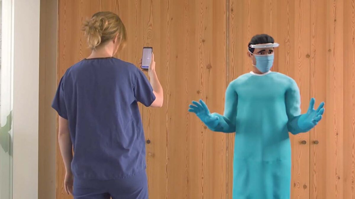 WHO Academy AR user 2